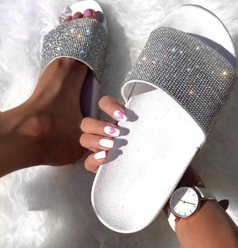 GR | Crystal Diamond Trim Sandals