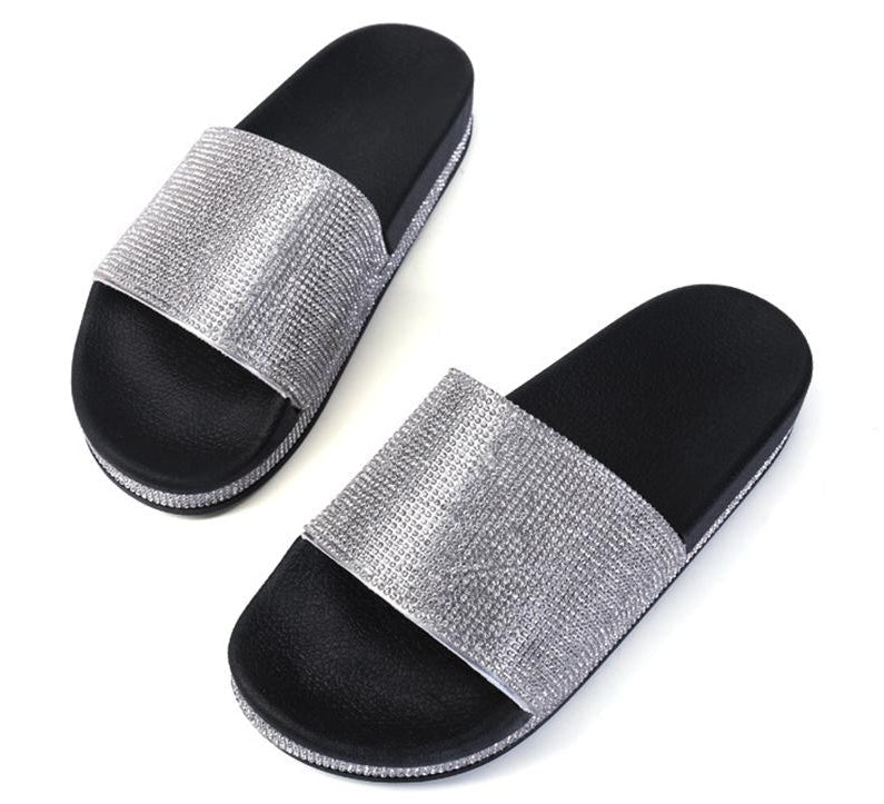 GR | Crystal Diamond Trim Sandals