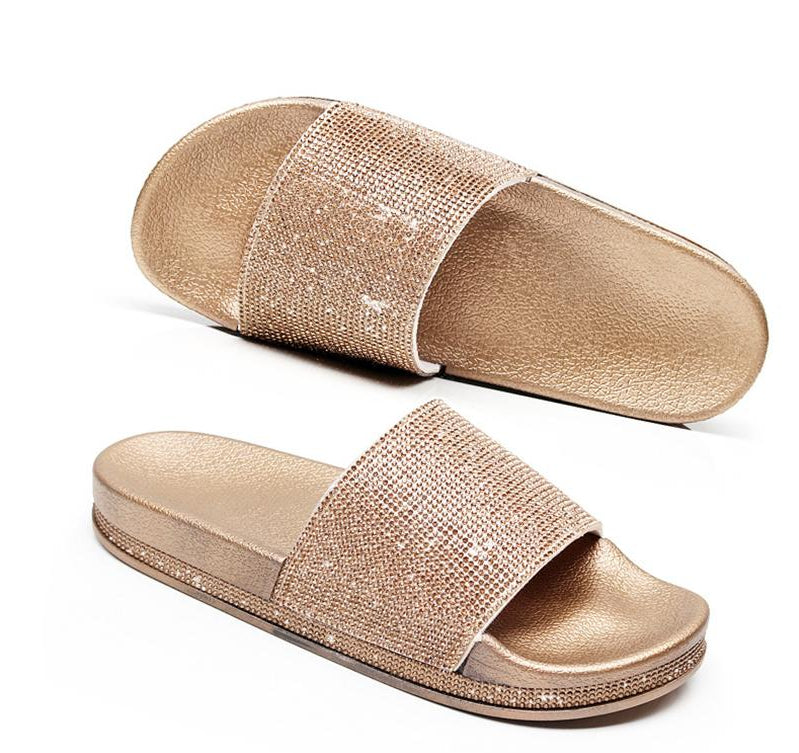 GR | Crystal Diamond Trim Sandals