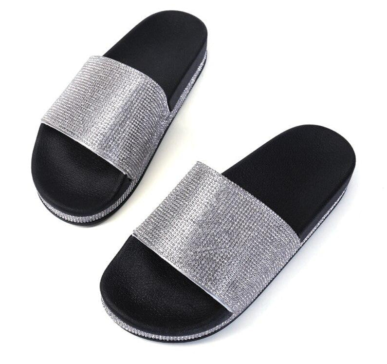 GR | Crystal Diamond Trim Sandals