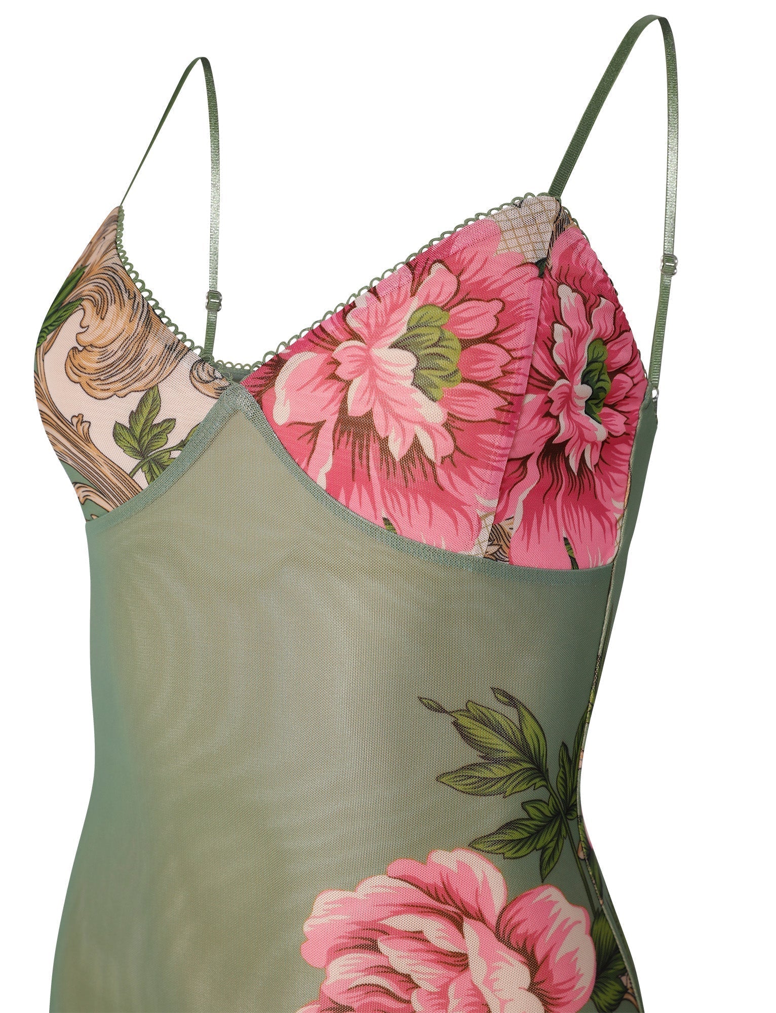 GR | Floral Green Lace Dress