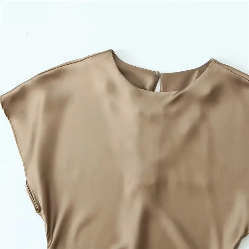 GR | Elegante Satin-Midikleid