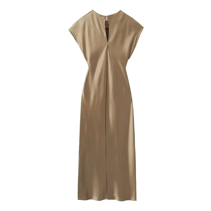 GR | Elegante Satin-Midikleid