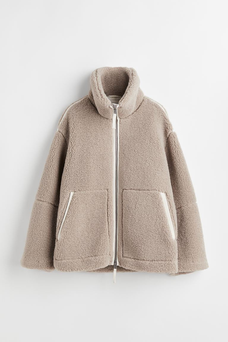 GR | Cozy Oversized Fleece Jacket with Relaxed Fit and Soft, Warm Fabric for Women