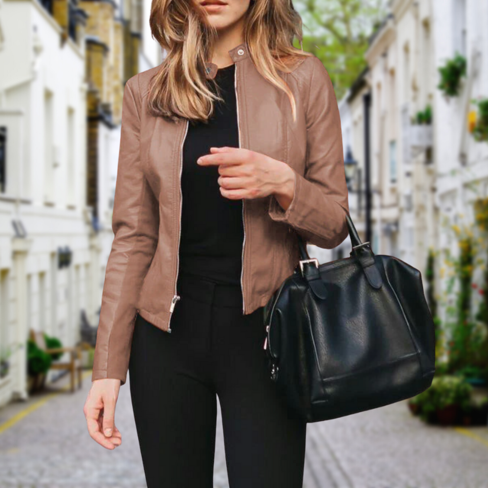 GR | Women's fashion leather jacket