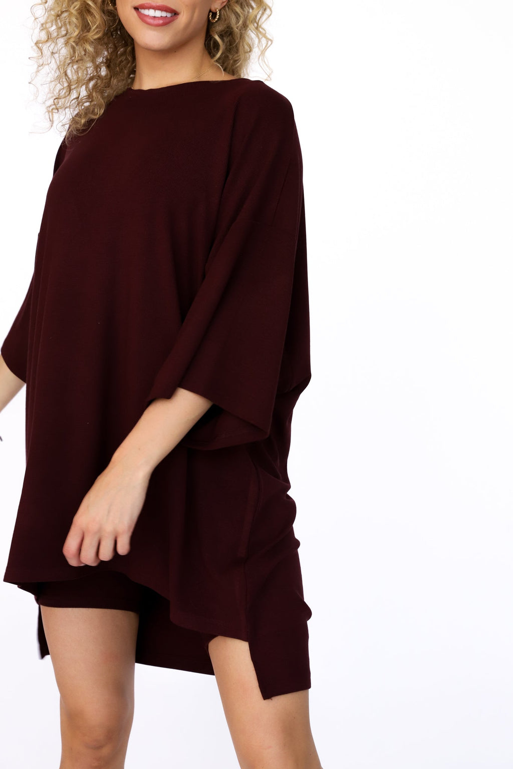 GR | Women's Lounge Set with Oversized T-shirt and Biker Shorts