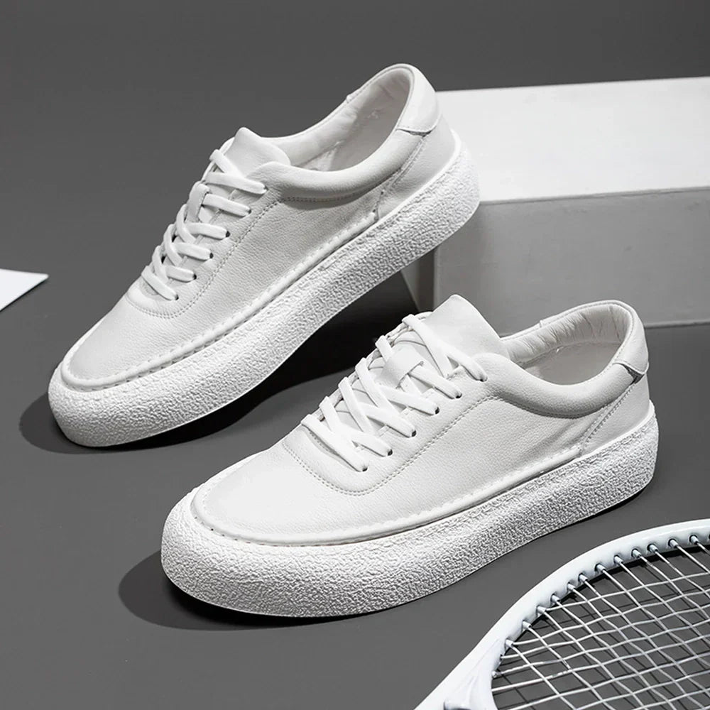 GR | Premium Leather Sneakers with White Sole