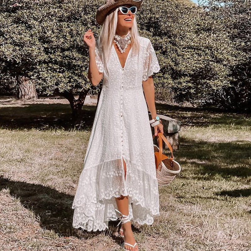 GR | Boho lace dress for women