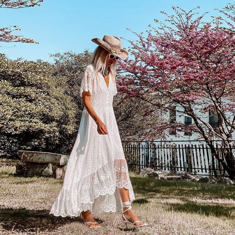 GR | Boho lace dress for women