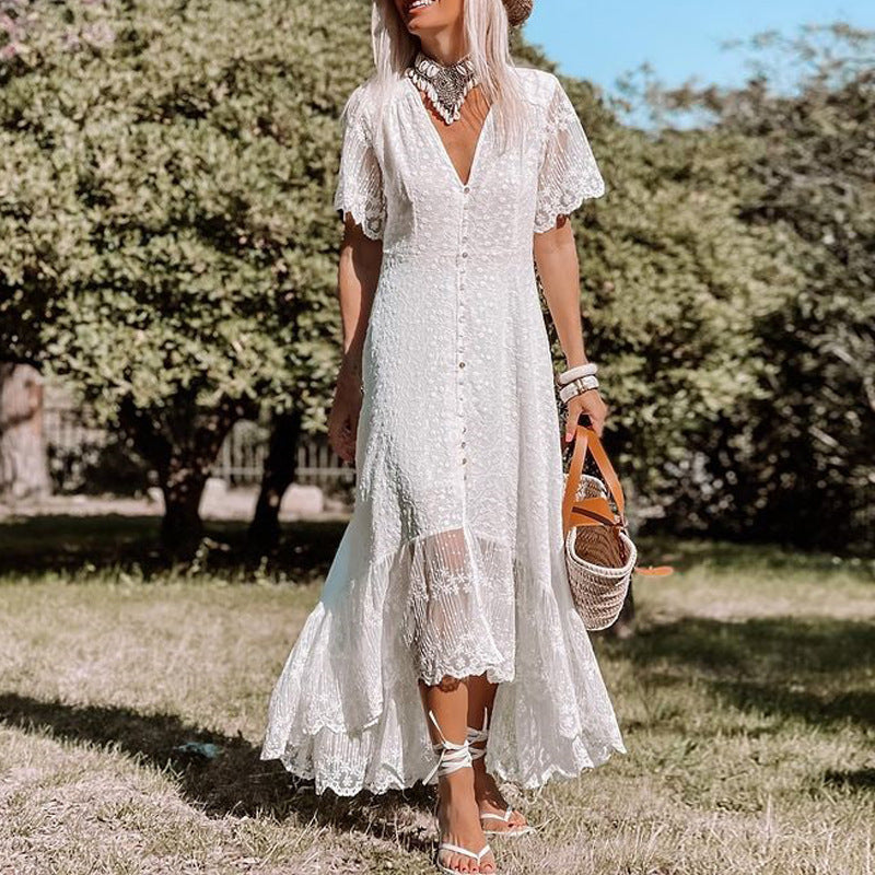 GR | Boho lace dress for women
