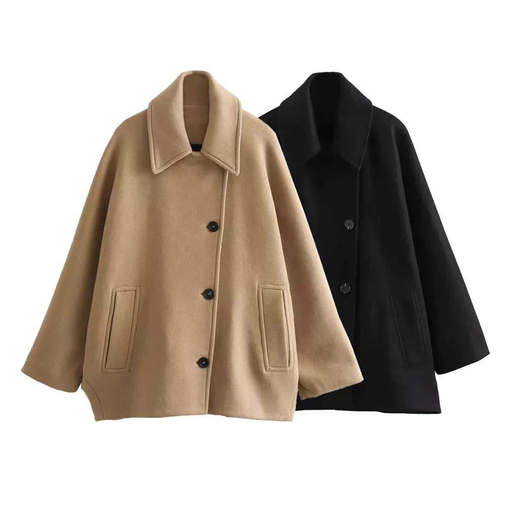 GR - Cape sleeves winter coat