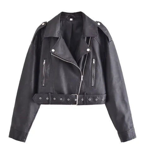 GR | Retro Leather Jacket for Women