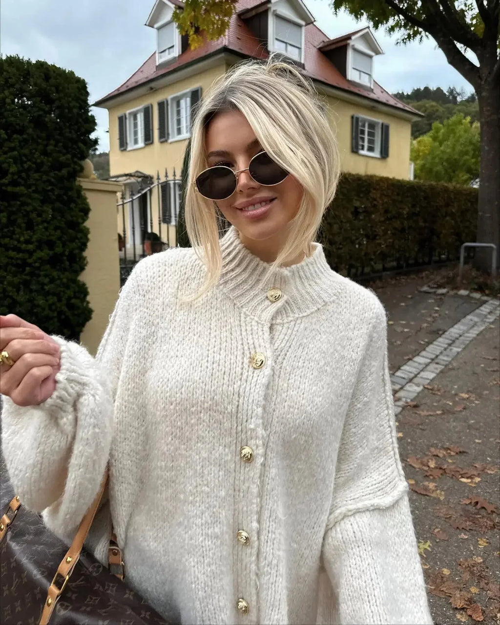 GR | Oversized Cardigan Warm, loose-fitting, chunky knit women's jacket