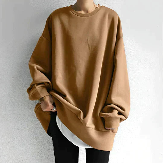 GR | Übergroßer Pullover Lose Passform Gemütlich Sweatshirt Damenbekleidung