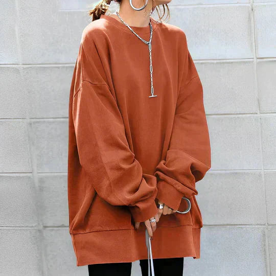 GR | Übergroßer Pullover Lose Passform Gemütlich Sweatshirt Damenbekleidung