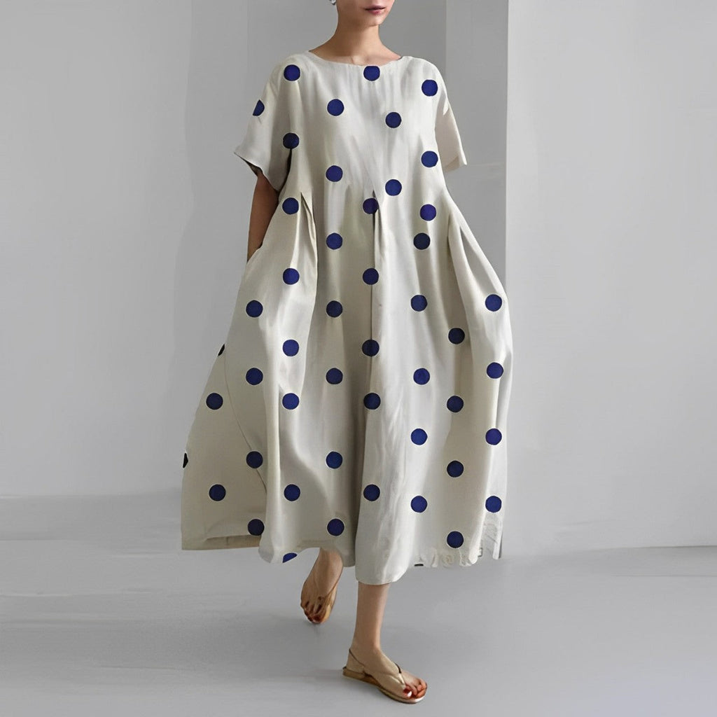 GR | Oversized dress, loose fit, short sleeves, summer dress, long dresses 