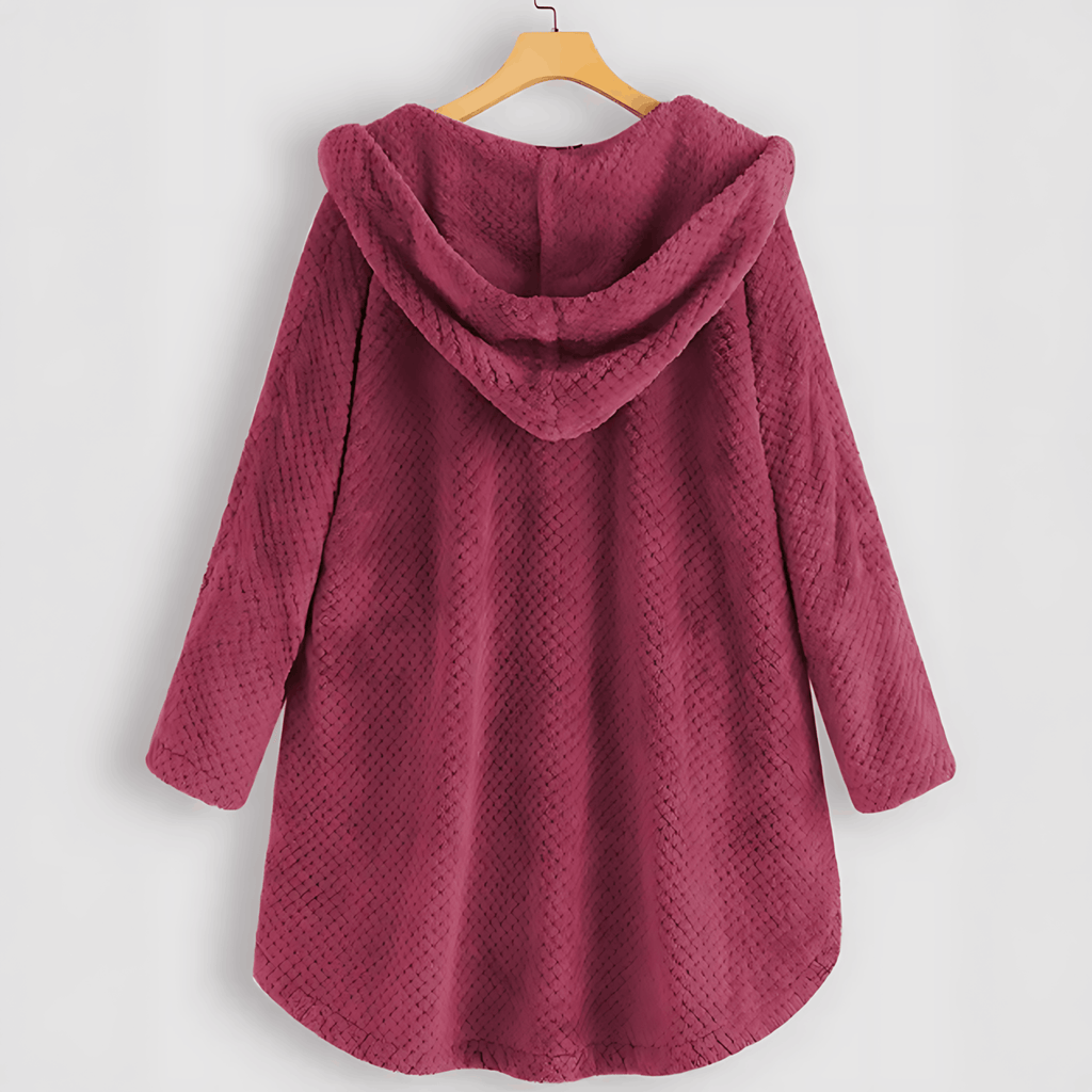 GR | Wärmende Strickjacke mit weichem Futter und Kapuze für Damen