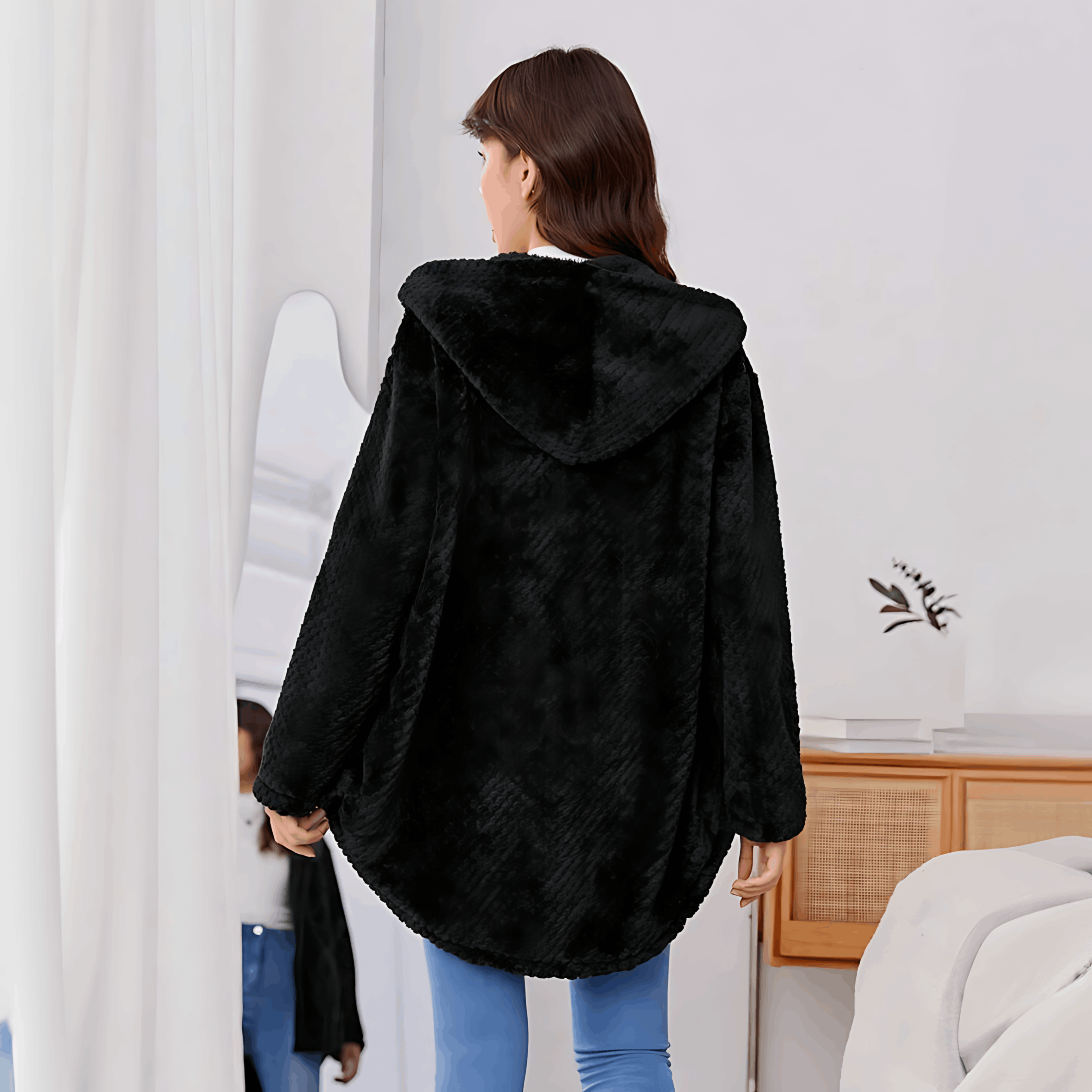 GR | Wärmende Strickjacke mit weichem Futter und Kapuze für Damen