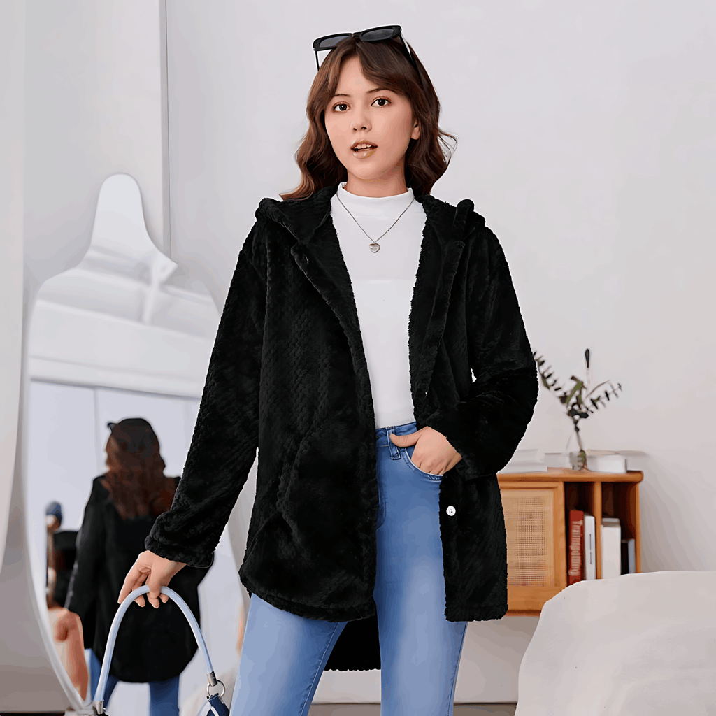 GR | Wärmende Strickjacke mit weichem Futter und Kapuze für Damen