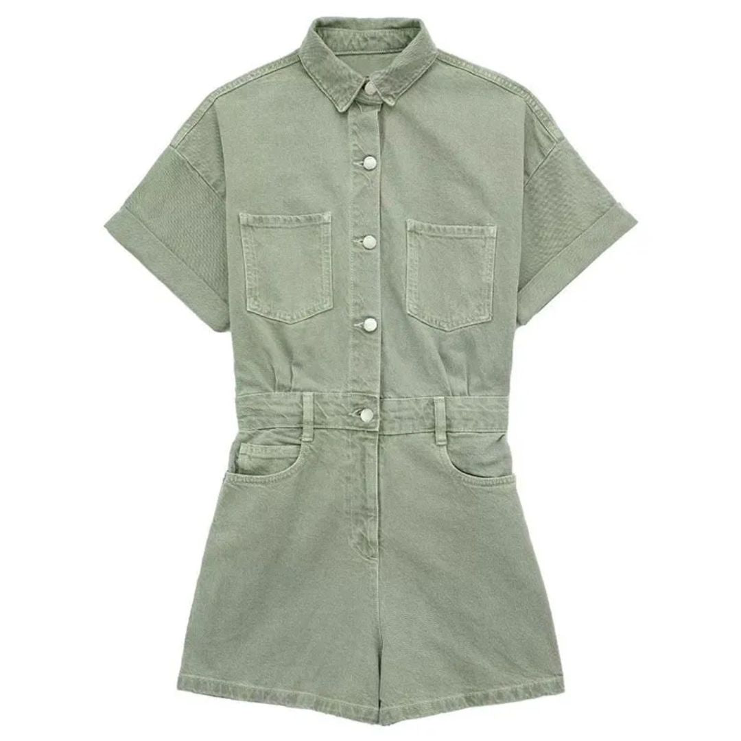 GR | Slim fit & sexy denim jumpsuit