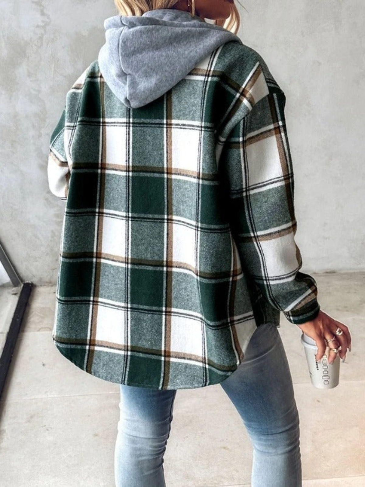 GR | Stil klassischer karierten Hoodie für Damen