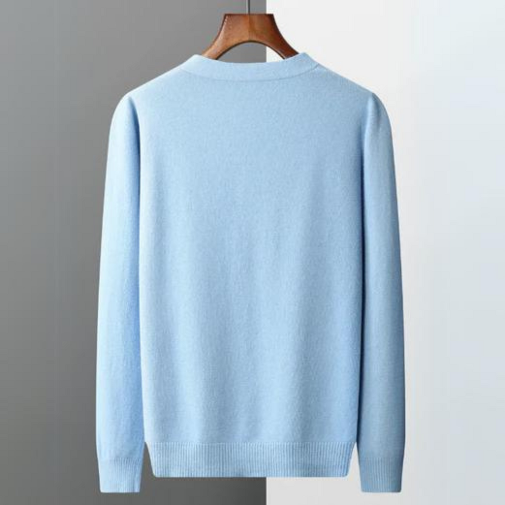 GR | Cashmere Strickjacke V-ausschnitt Knopfverschluss Weicher Leichter Strick