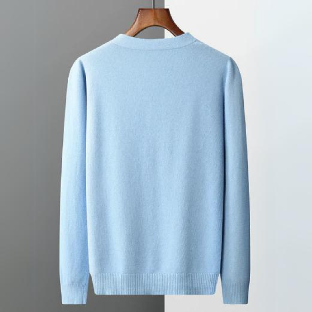 GR | Cashmere Strickjacke V-ausschnitt Knopfverschluss Weicher Leichter Strick