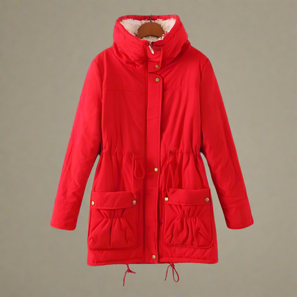 GR | Warm cotton winter jacket for women with hood