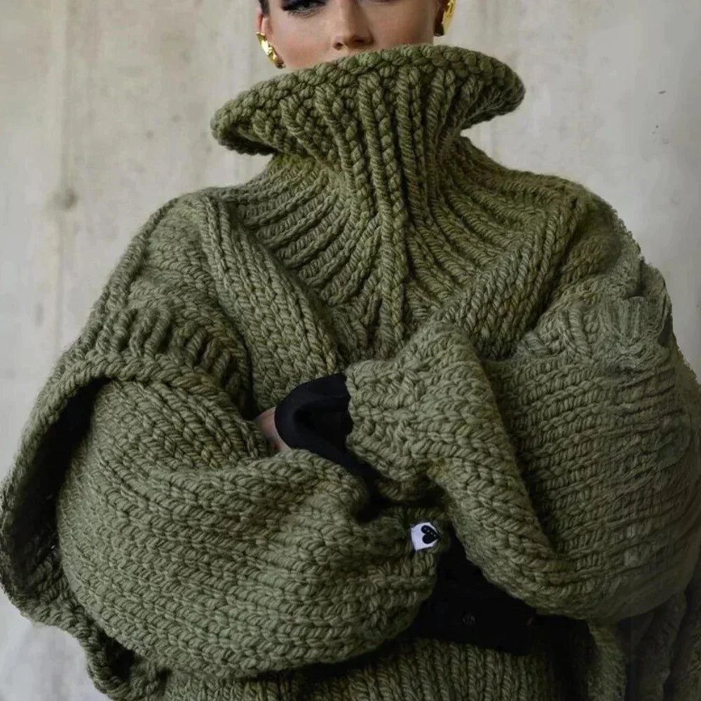 GR | Oversized Pullover Mit Rollkragen
