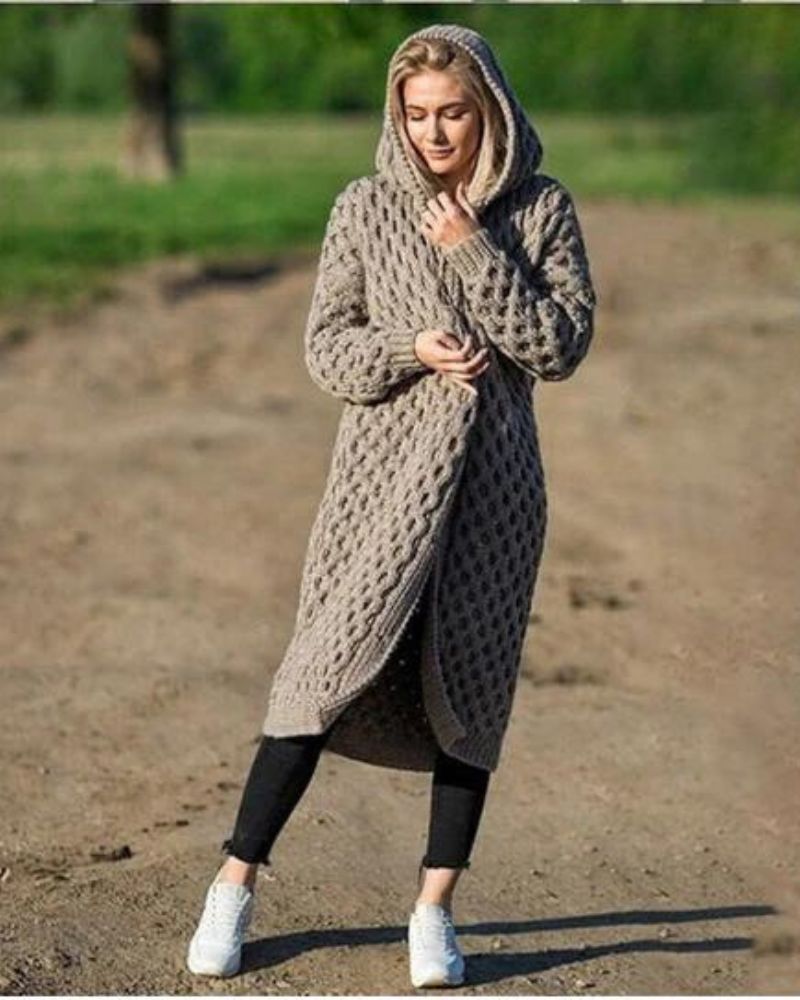 GR Lange Strickjacke