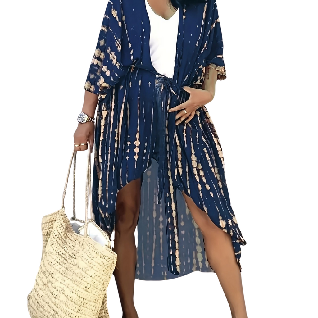 GR Midi Kimono – Boho – Allover Print Loose Fit