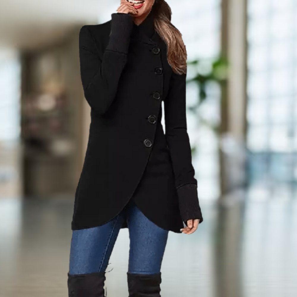 Women's stand-up collar coat