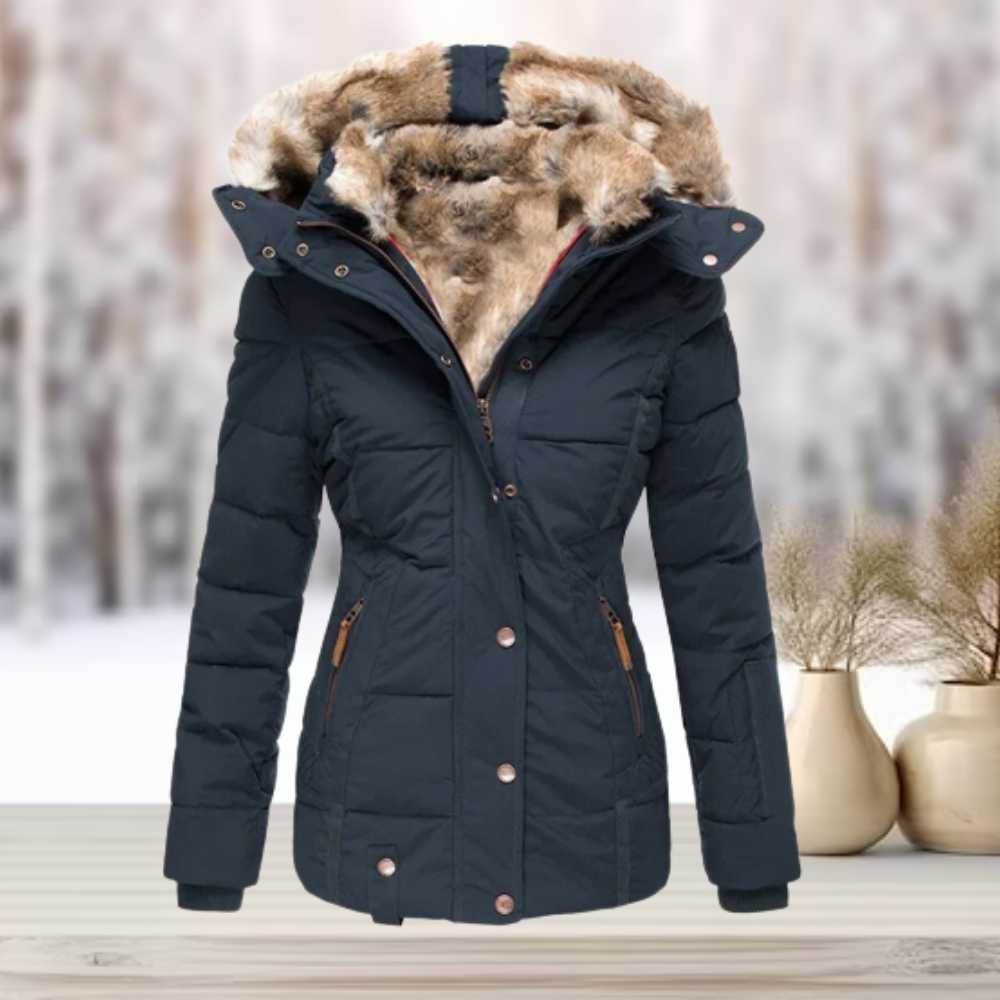GR | Elegant winter jacket with fur and hood