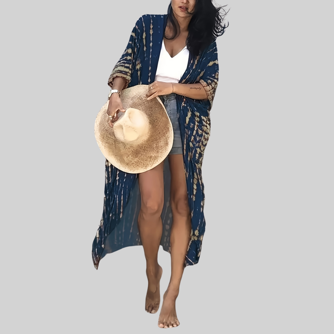 GR Midi Kimono – Boho – Allover Print Loose Fit