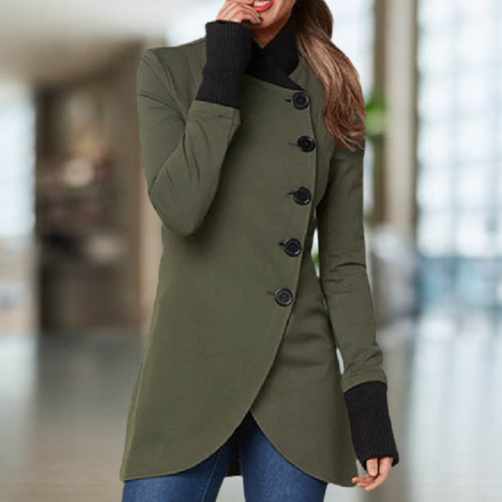 Women's stand-up collar coat
