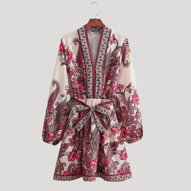 GR | Midikleid Mit Kaschmir Feeling Und Taillengürtel