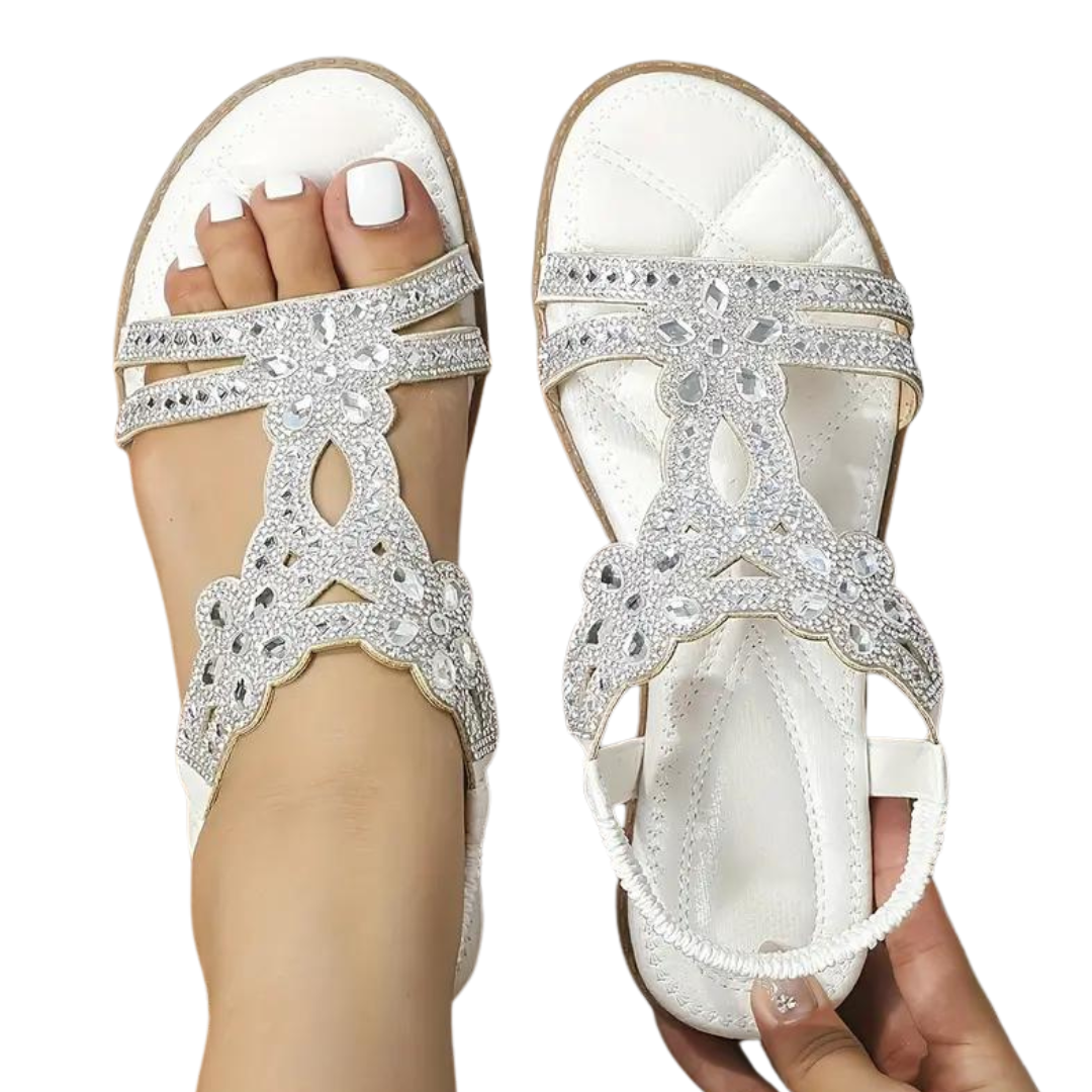 GR Flat Sandals - Chic - Elastic Ankle Strap