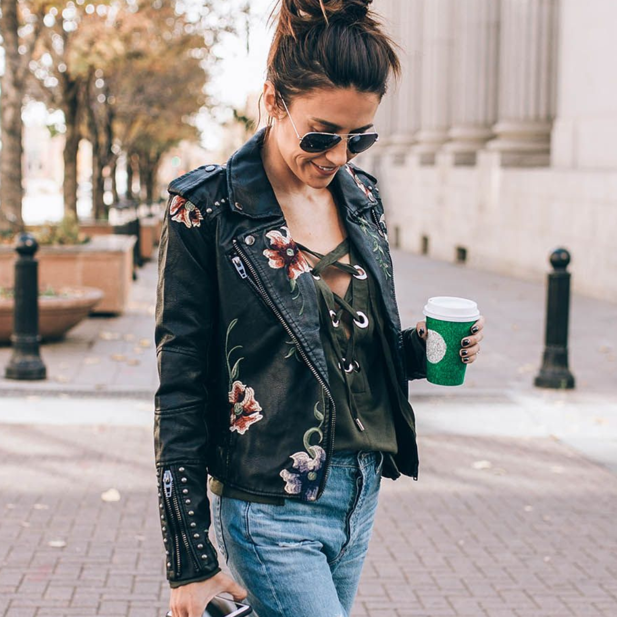 GR | Stylish floral jacket for women