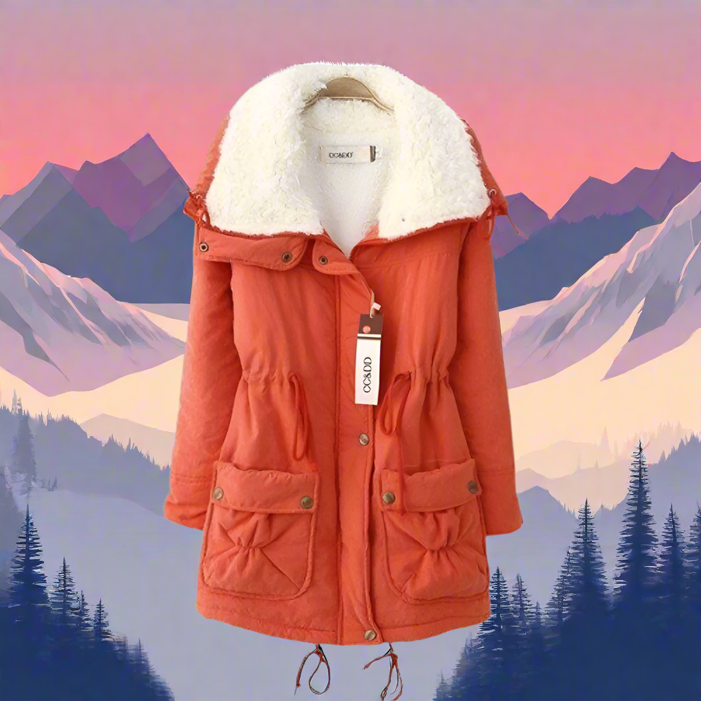 GR | Warm cotton winter jacket for women with hood