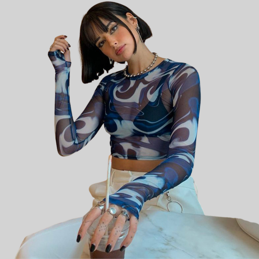 GR Top - Vintage - Transparent Mesh Shirt
