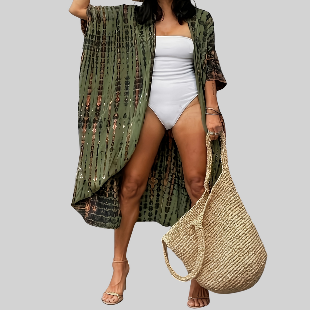 GR Midi Kimono – Boho – Allover Print Loose Fit