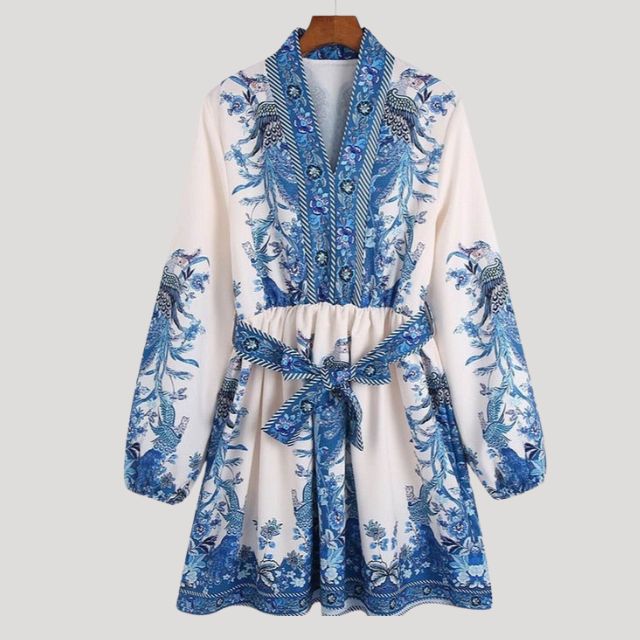 GR | Midikleid Mit Kaschmir Feeling Und Taillengürtel