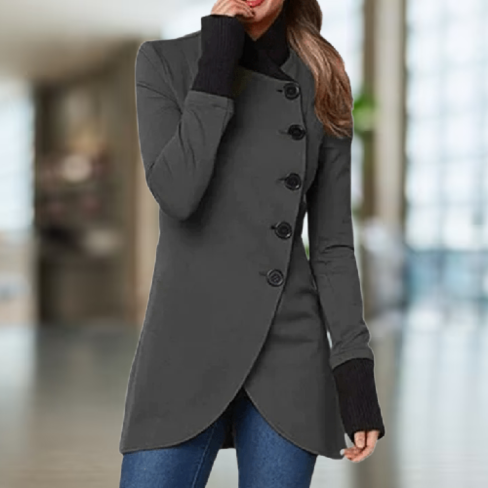 Women's stand-up collar coat