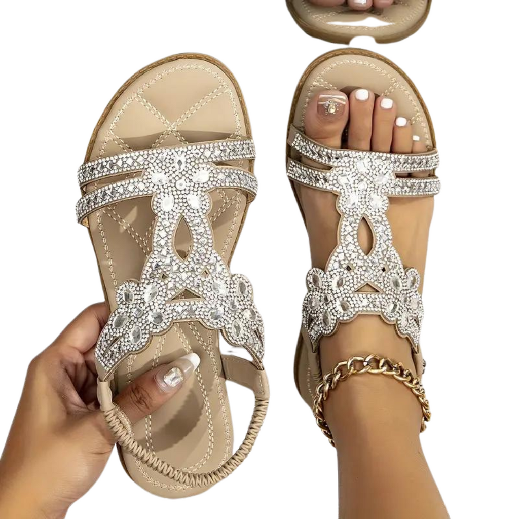 GR Flat Sandals - Chic - Elastic Ankle Strap