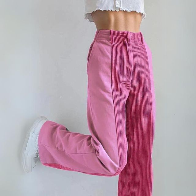 GR | Ribbed High-Waisted Trousers