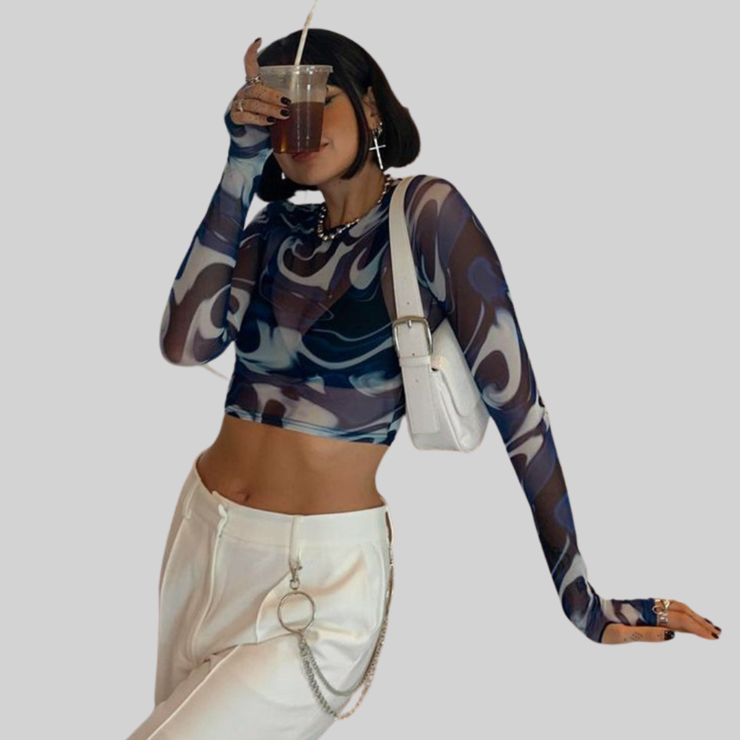 GR Top - Vintage - Transparent Mesh Shirt