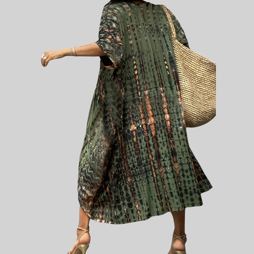 GR Midi Kimono – Boho – Allover Print Loose Fit