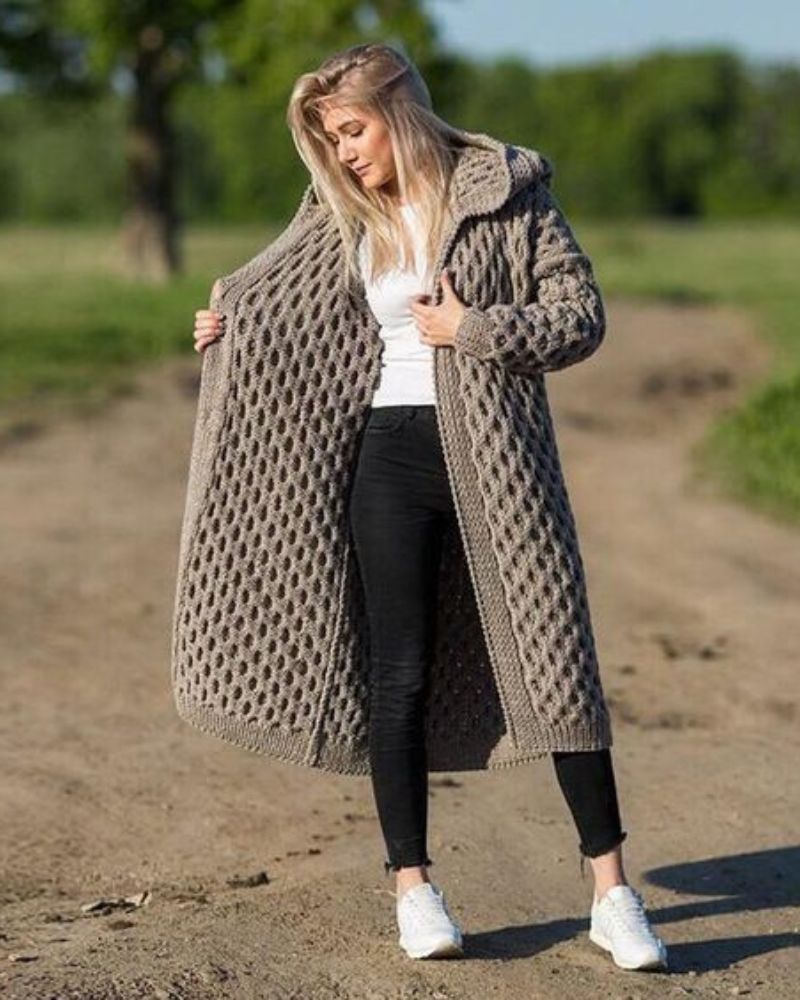 GR Lange Strickjacke