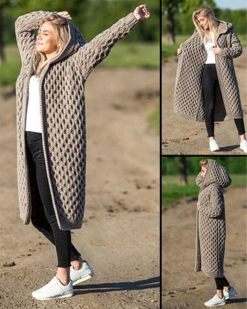 GR Lange Strickjacke