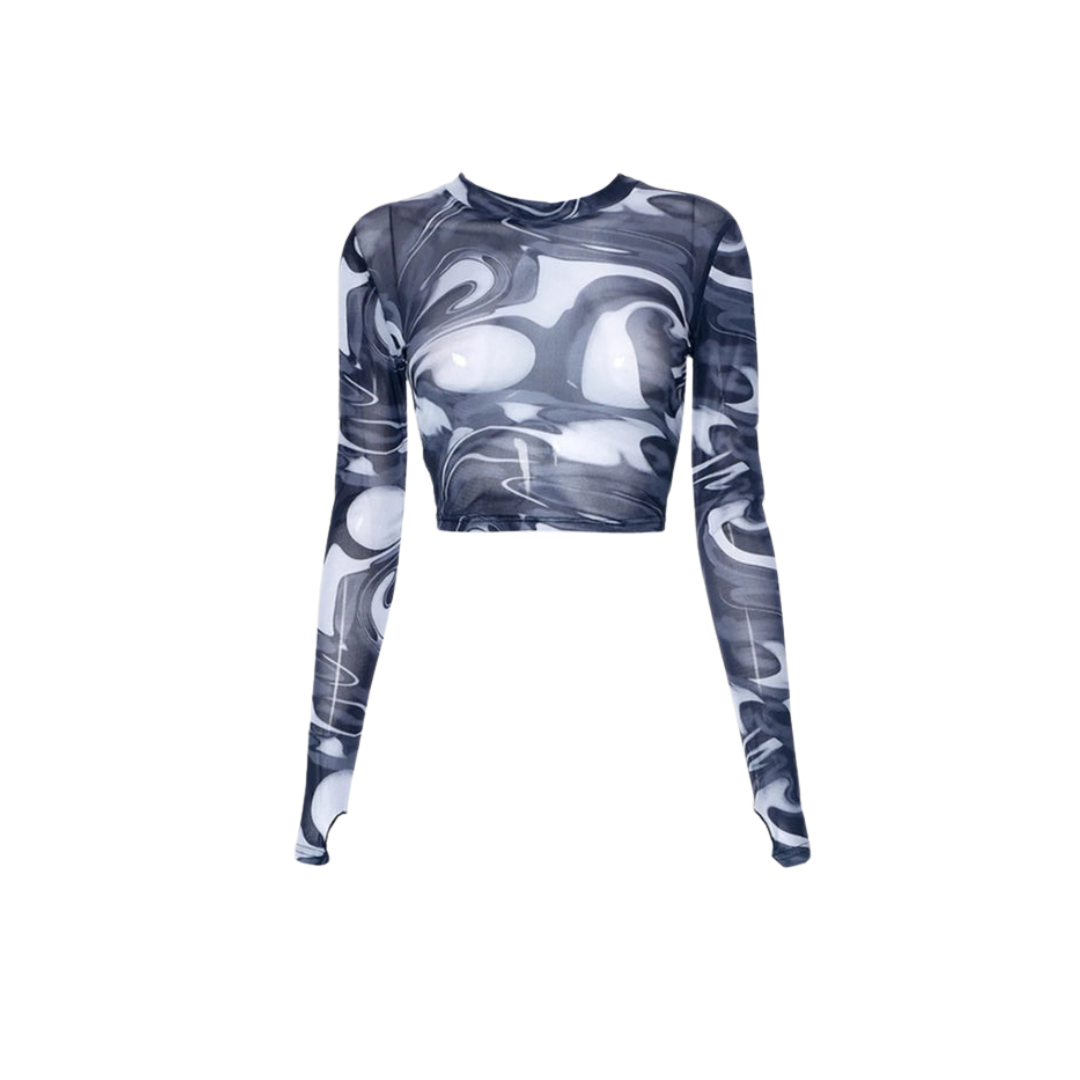 GR Top - Vintage - Transparent Mesh Shirt